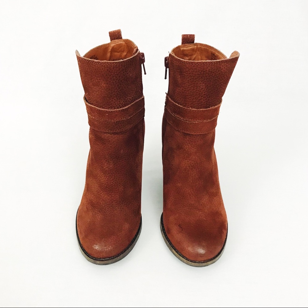 Lucky Brand Latonya Belted Bootie in Russet Nubuck | Size 7.5 - Picture 6 of 13